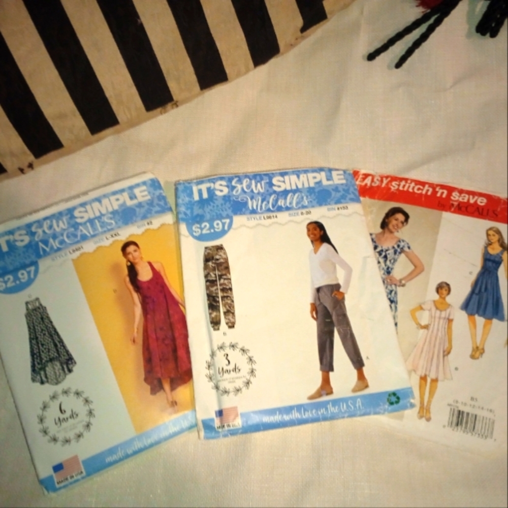 Simplicity diy patterns pack of 3